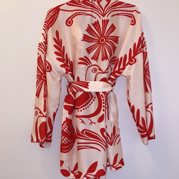 ZARA BELTED PRINTED KIMONO - Picture 12 of 14